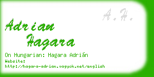 adrian hagara business card